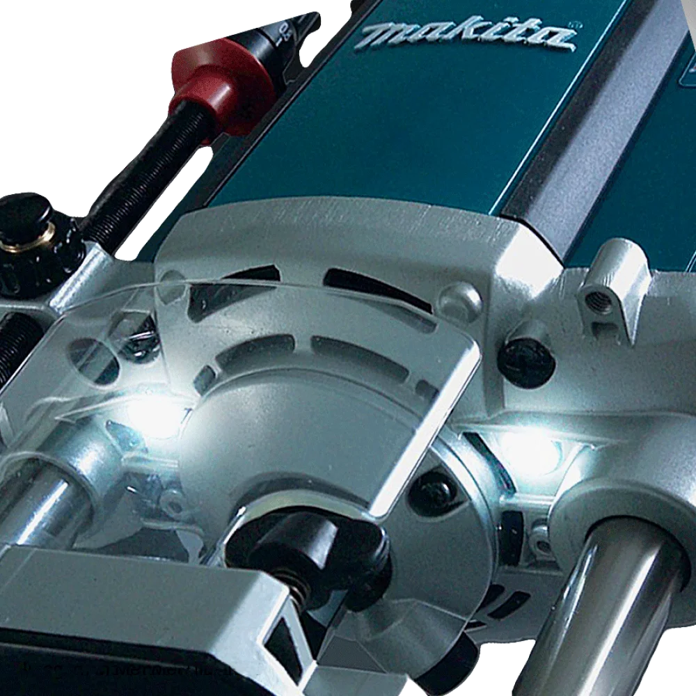 Kit Tupia de Coluna 12mm RP2301FC Makita e Conjunto de 12 Fresas para Madeira 220 Volts