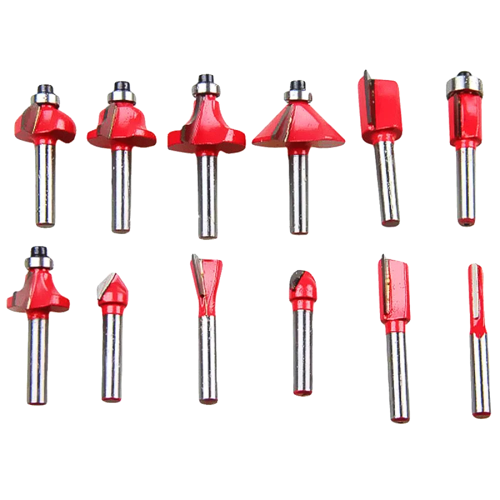 Kit Tupia de Coluna 12mm RP2301FC Makita e Conjunto de 12 Fresas para Madeira 220 Volts