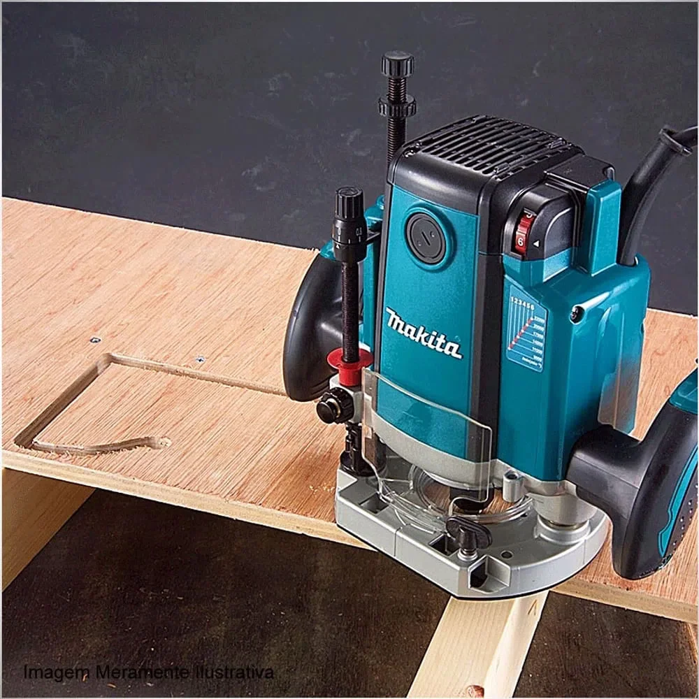 Kit Tupia de Coluna RP2301FC Makita e Jogo Fresas para Madeira NKF 35 peç