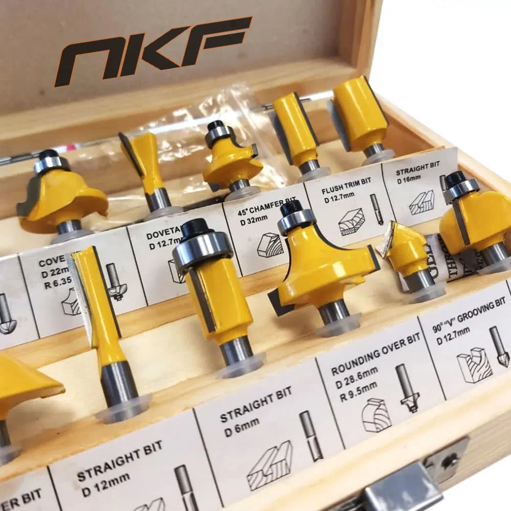 Kit Tupia GOF 130 Professional Bosch e Jogo de Fresas para Madeira 6mm NKF