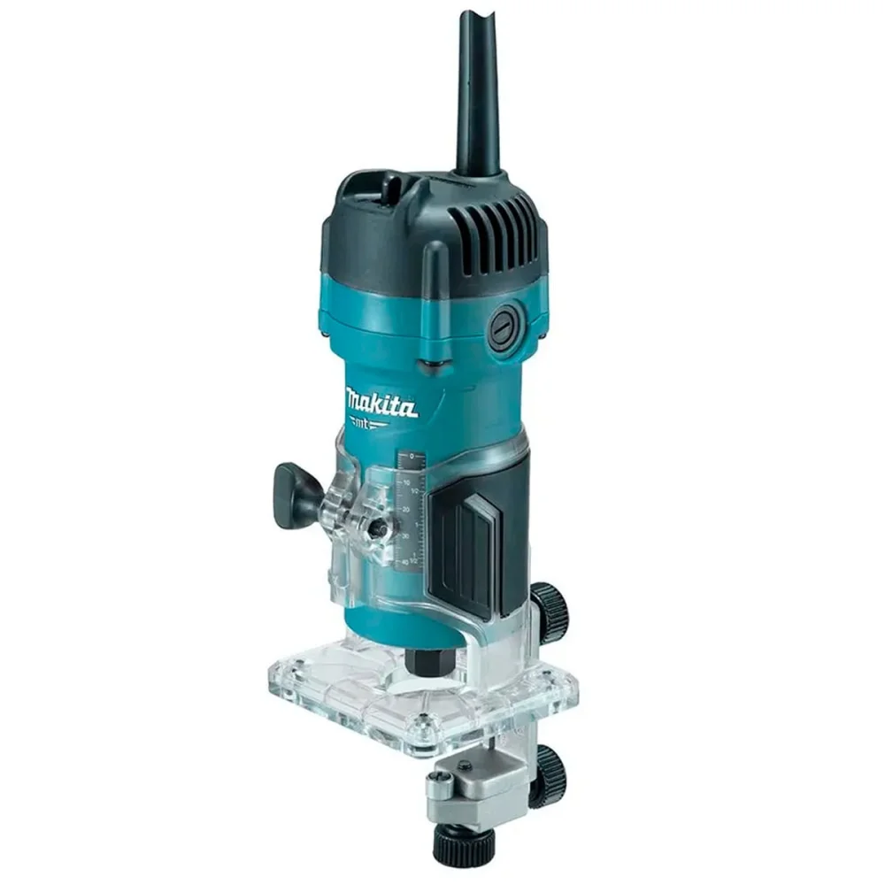 Kit Tupia Manual 6mm 530 Watts M3700B Makita e Conjunto de 12 Fresas e Maleta