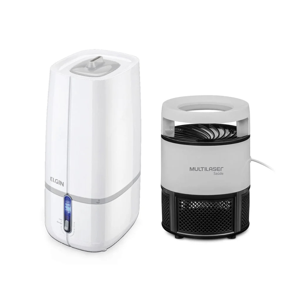 Kit Umidificador de ar Ultrassônico 2 L Elgin e Armadilha Mata Insetos HC033