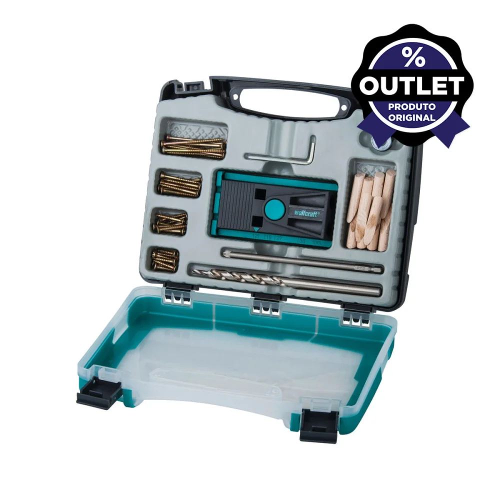 Kit Undercover Jig Gabarito e Broca e Chave Sextavada 464200 Wolfcraft - Outlet