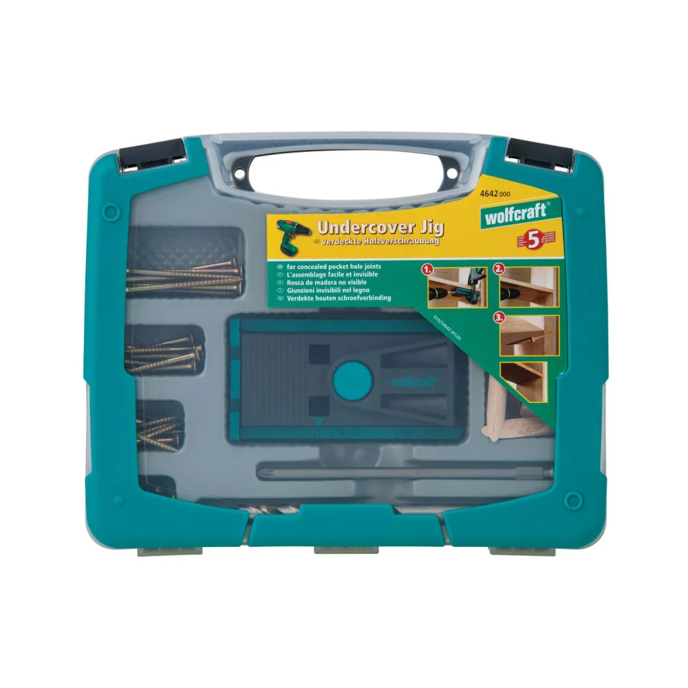 Kit Undercover Jig Gabarito e Broca e Chave Sextavada 464200 Wolfcraft - Outlet