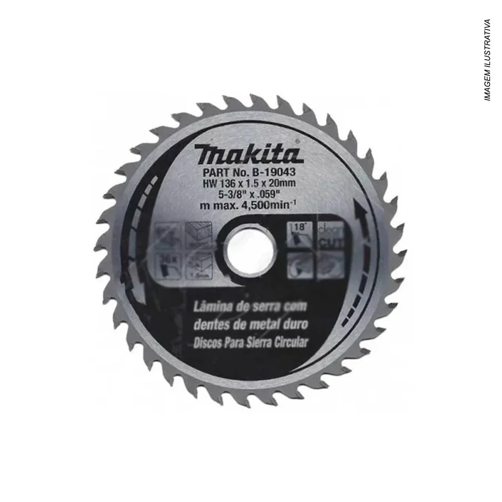 Lâmina de Serra 136 x 20mm B-19043 Makita
