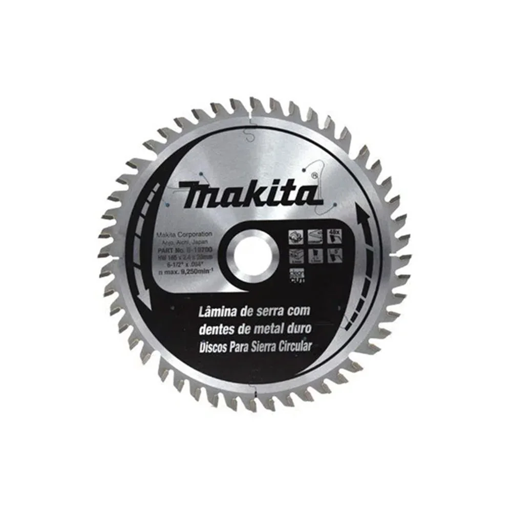 Lâmina de Serra para Serra Circular 48 Dentes 165X20mm B-19700 Makita