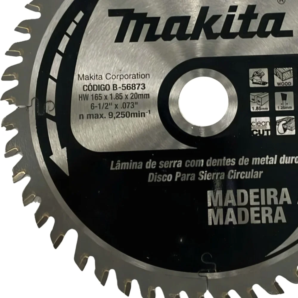 Lâmina de Serra TCT 165x20mm 48 Dentes B-56873 Makita