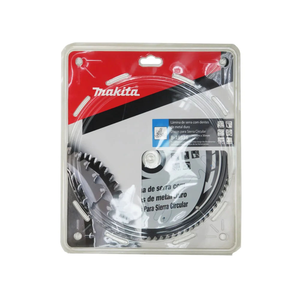 Lâmina de Serra TCT 260x30x1.8mm 80 Dentes B-19336 Makita