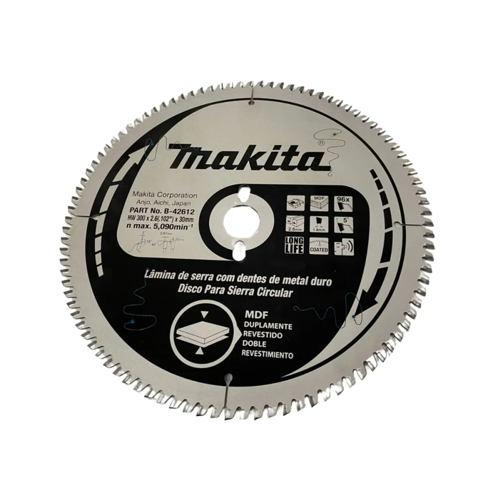 Lâmina de Serra TCT 300x30mm 96 Dentes B-42612 Makita