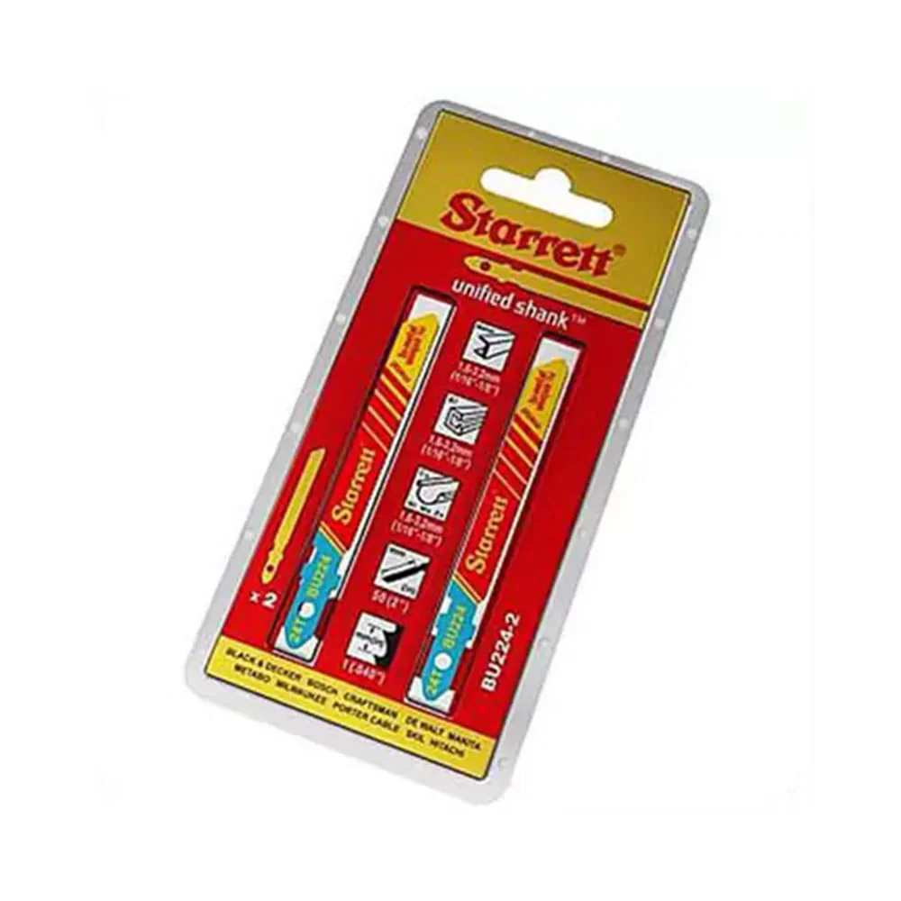 Lâmina de Serra Tico Tico Bi-Metal Unique para Metal BU224-2 Starret 2 Peç