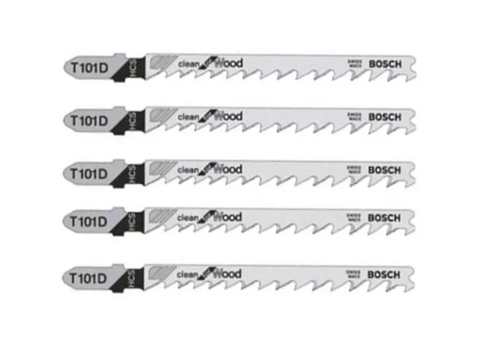 Lâmina de Serra Tico-Tico Clean For Wood Madeira T101D 5 Peç 2608667307 - Bosch Lâmina de Serra Tico-Tico Clean For Wood Madeira T101D 5 Peç 2608667307 - Bosch