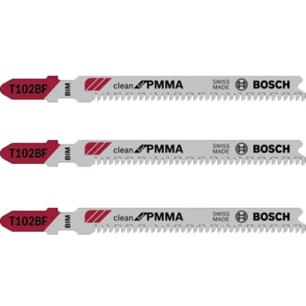 Lâmina de Serra Tico Tico para Acrílico 3 Unidades T102BF Bosch