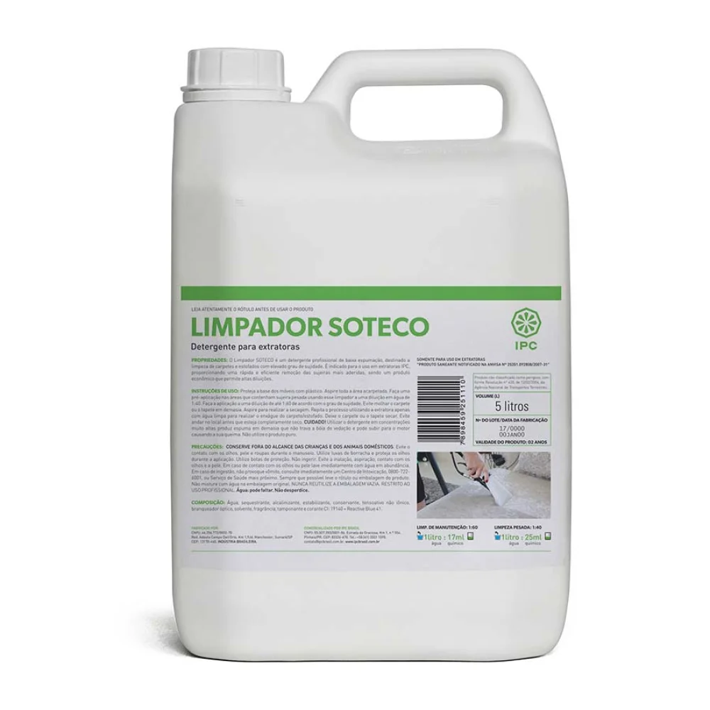 Limpador para Extratora 5 Litros SBN4171 Soteco