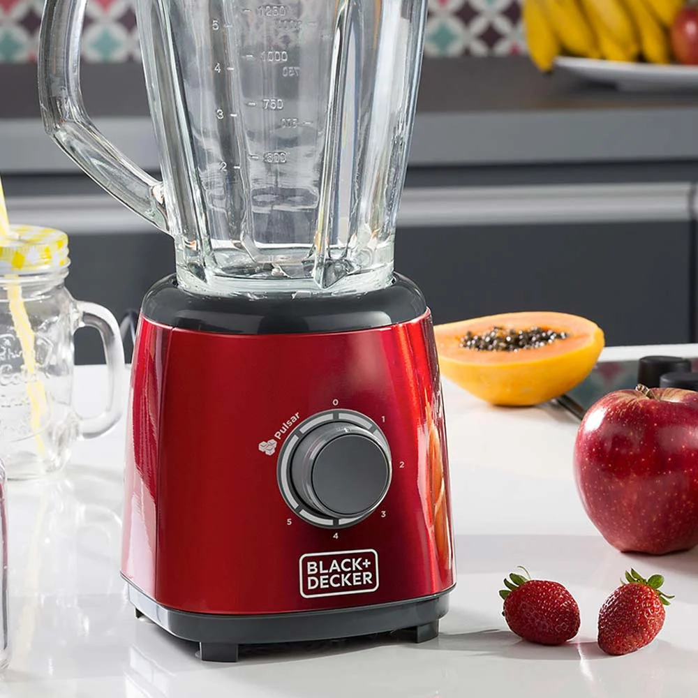 Liquidificador Inox Gift 5 Velocidades e Jarra de Vidro L600V-B2 BlackDecker