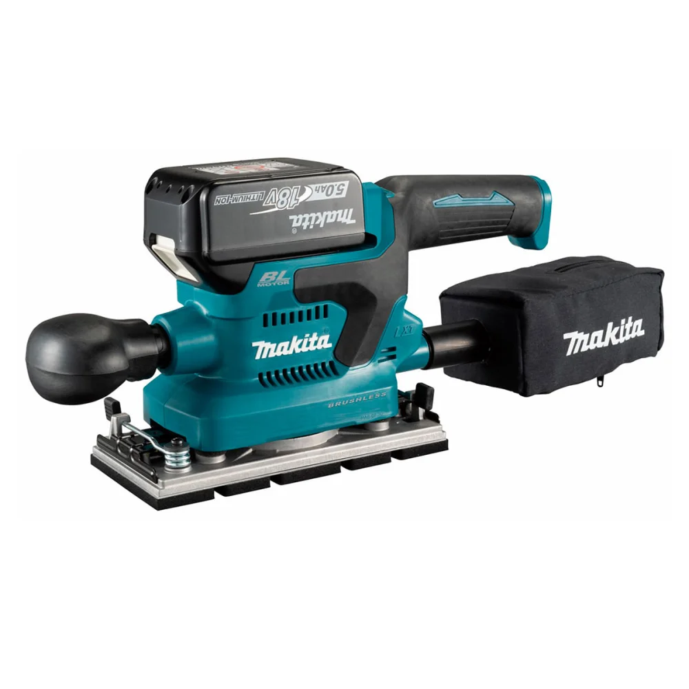 Lixadeira Orbital à Bateria e 2 Baterias 18V e Maleta DBO380RTJ Makita