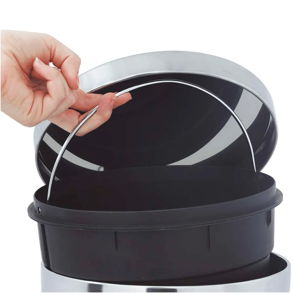 Lixeira Ágata em Inox Capacidade 12 Litros 8223 Mor