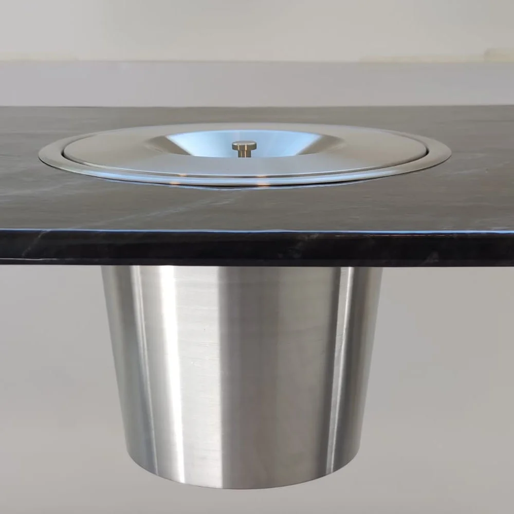 Lixeira de Embutir em Pia Aço Inox 3 litros EMB-03