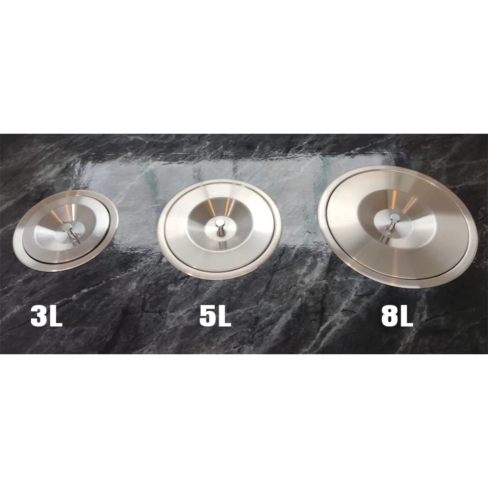 Lixeira de Embutir em Pia Aço inox 5 litros EMB-05