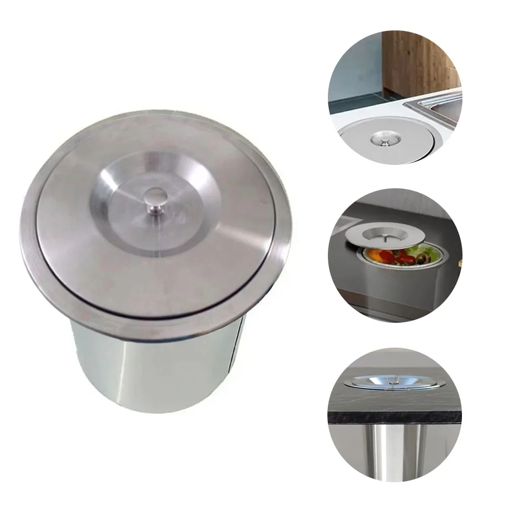 Lixeira de Embutir em Pia Aço inox 8 litros EMB-08