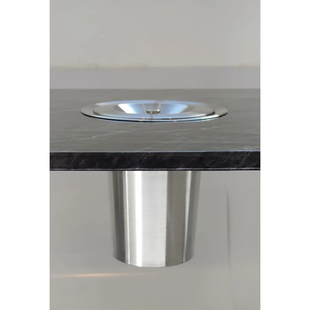 Lixeira de Embutir em Pia Aço inox 8 litros EMB-08