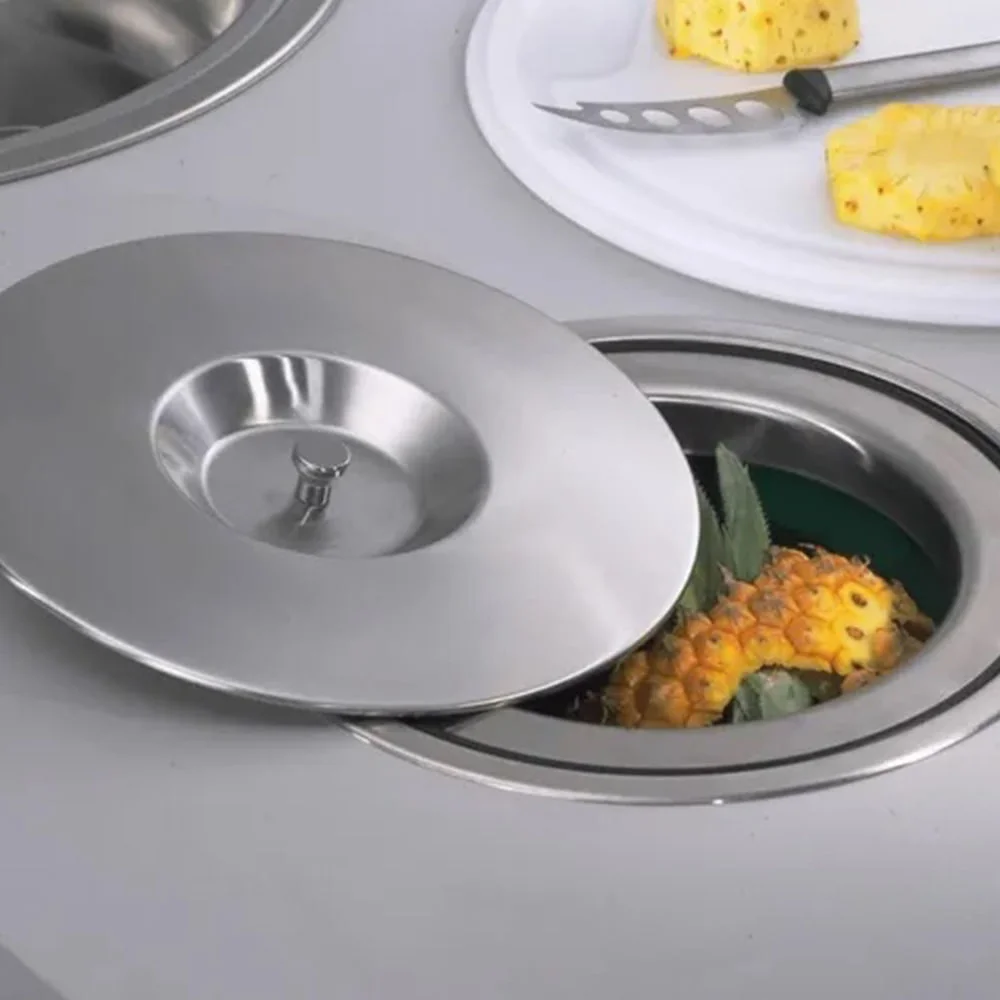 Lixeira de Embutir em Pia Aço inox 8 litros EMB-08