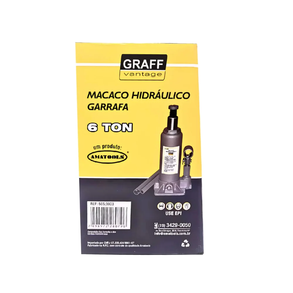 Macaco Hidráulico Garrafa Graff Vantage 6.0 T Graff Vantage
