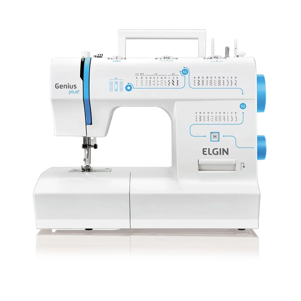 Máquina de Costura Doméstica Portátil Genius Plus JX 4035 Elgin