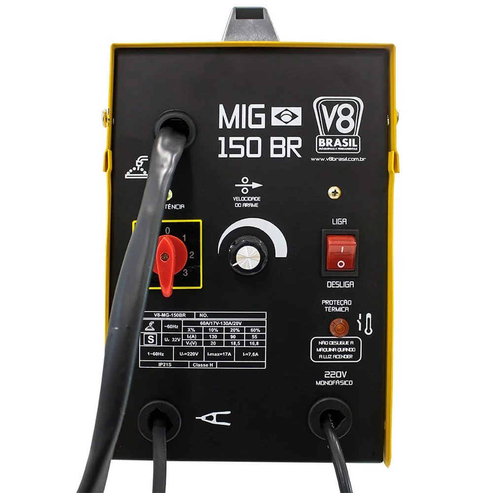 Máquina de Solda MIG 150 BR 6477 V8 Brasil 220 Volts