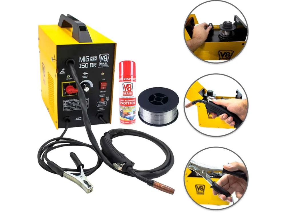 Máquina de Solda MIG 150 BR 6477 V8 Brasil 220 Volts