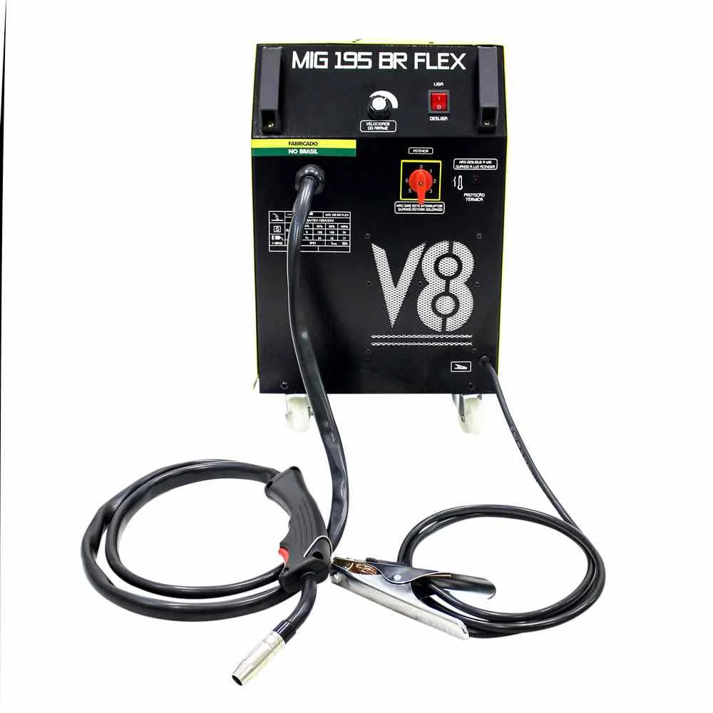 Máquina de Solda MIG 195 BR Flex 107608 V8 Brasil 220 Volts
