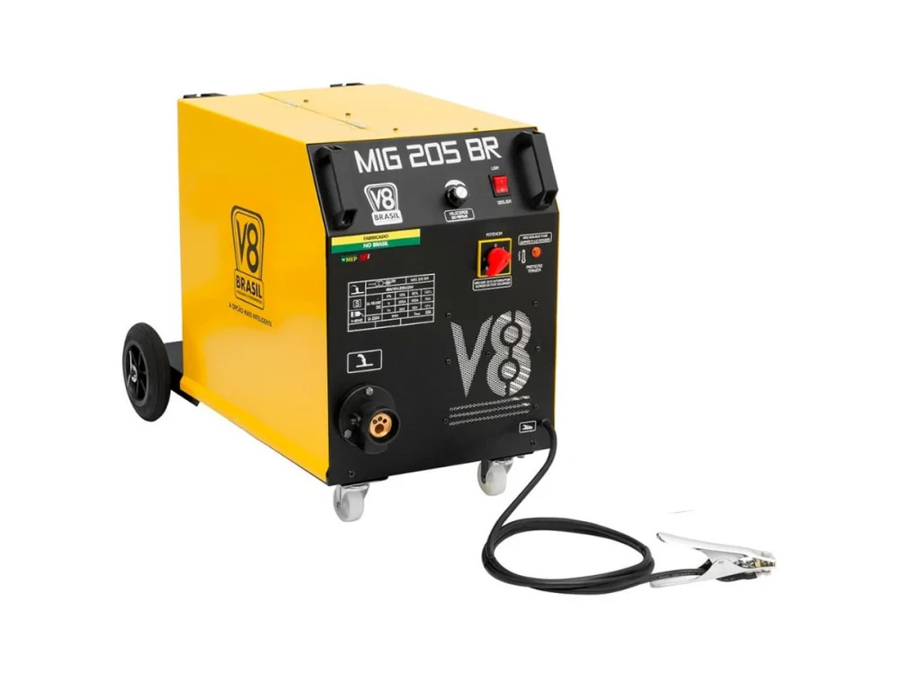Máquina de Solda MIG 205 sem Tocha 111722 V8 Brasil 220 Volts