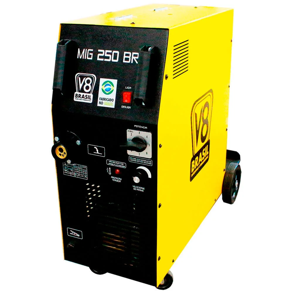 Máquina de Solda MIG 250 BR Sem Tocha 110467 V8 Brasil 220 Volts