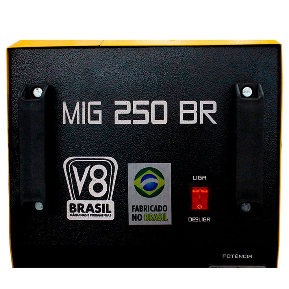 Máquina de Solda MIG 250 BR Sem Tocha 110467 V8 Brasil 220 Volts