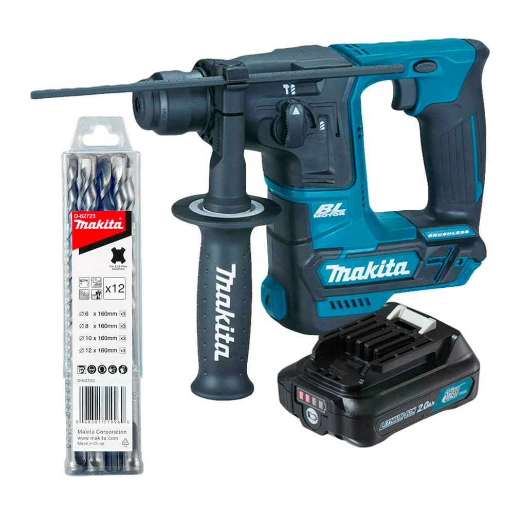 Martelete à Bateria HR166DZ P e 12 Brocas SDS PLUS D-062723 Makita