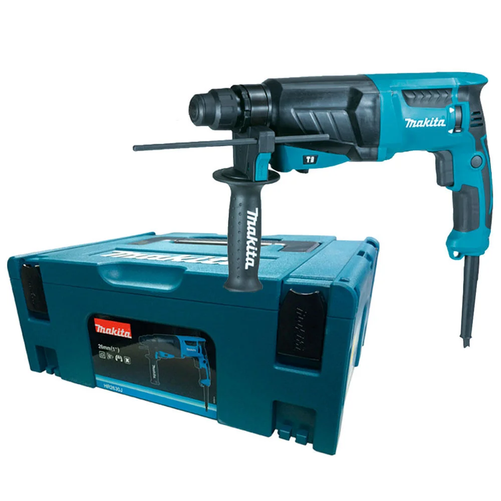 Martelete Combinado 830W HR2630J Makita e Ponteira e Talhadeira e Brocas