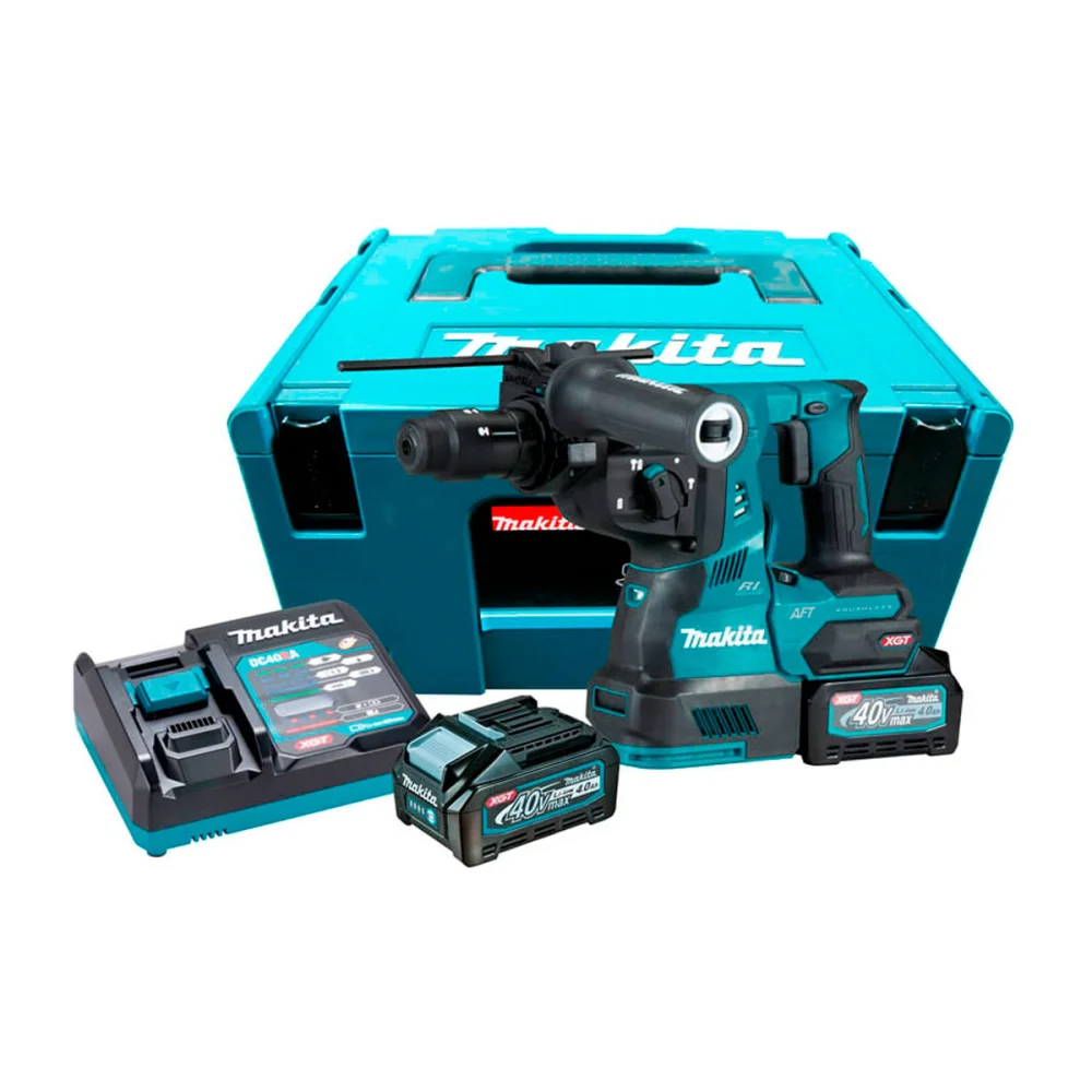 Martelete Combinado à Bateria e 2 Baterias 40V e Maleta HR002GM201 Makita