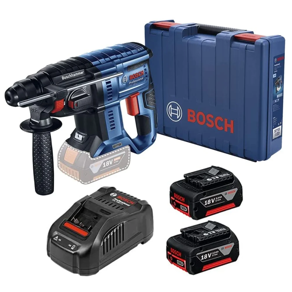 Martelete Perfurador à Bateria GBH 180-LI e 2 Baterias 18V com Maleta Bosch