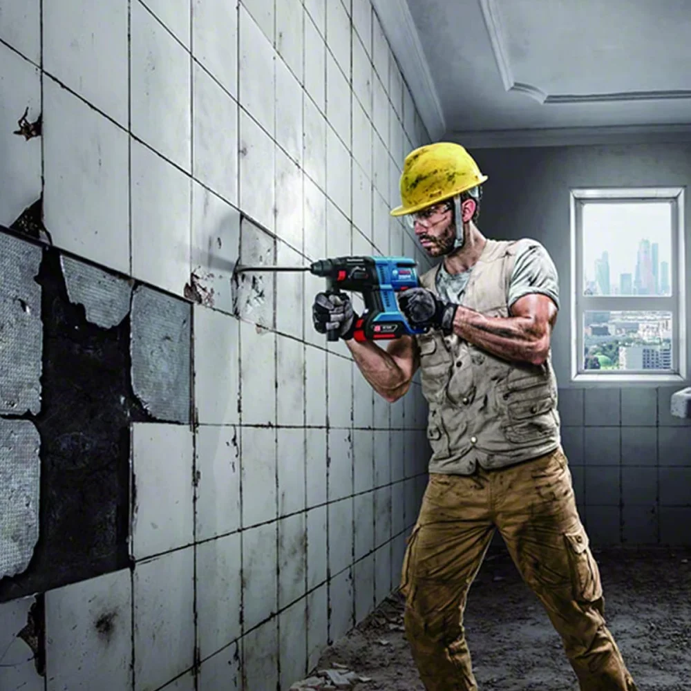 Martelete Perfurador à Bateria GBH 180-LI e 2 Baterias 18V com Maleta Bosch