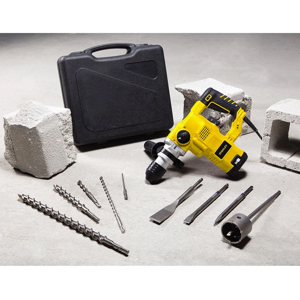 Martelete Perfurador Rompedor SDS Plus 3 Modos 1250 Watts STHR1232K-B2 Stanley 220 Volts