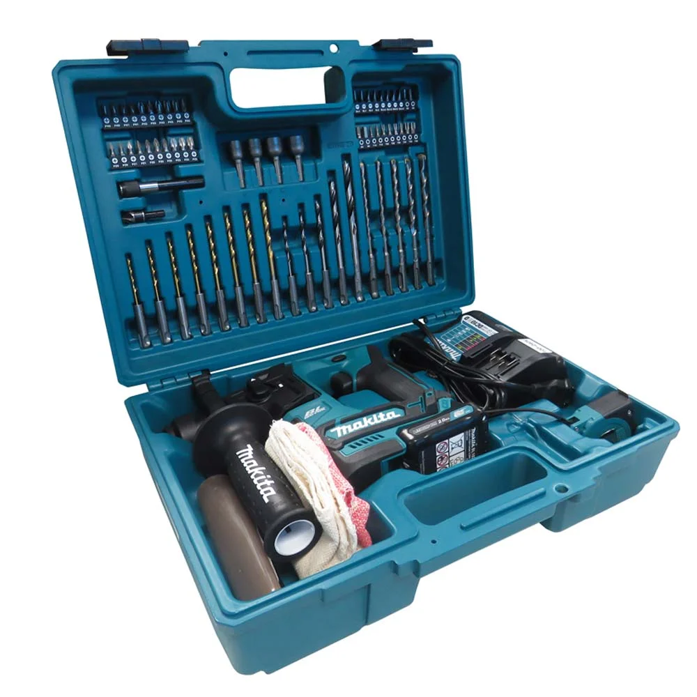 Martelete Rotativo à Bateria e 61 Acessórios HR166DWAX1 Makita