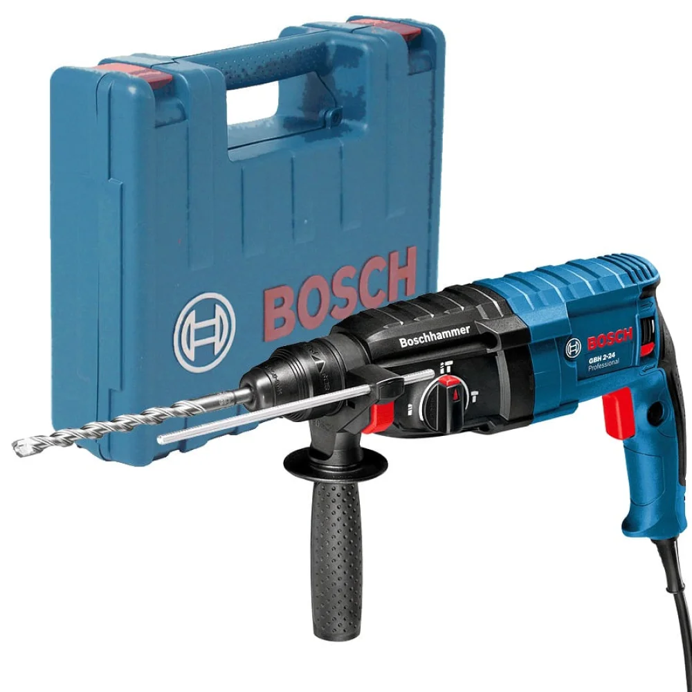 Martelete Rotativo Perfuração 820 Watts e Maleta GBH 2 24-D Bosch