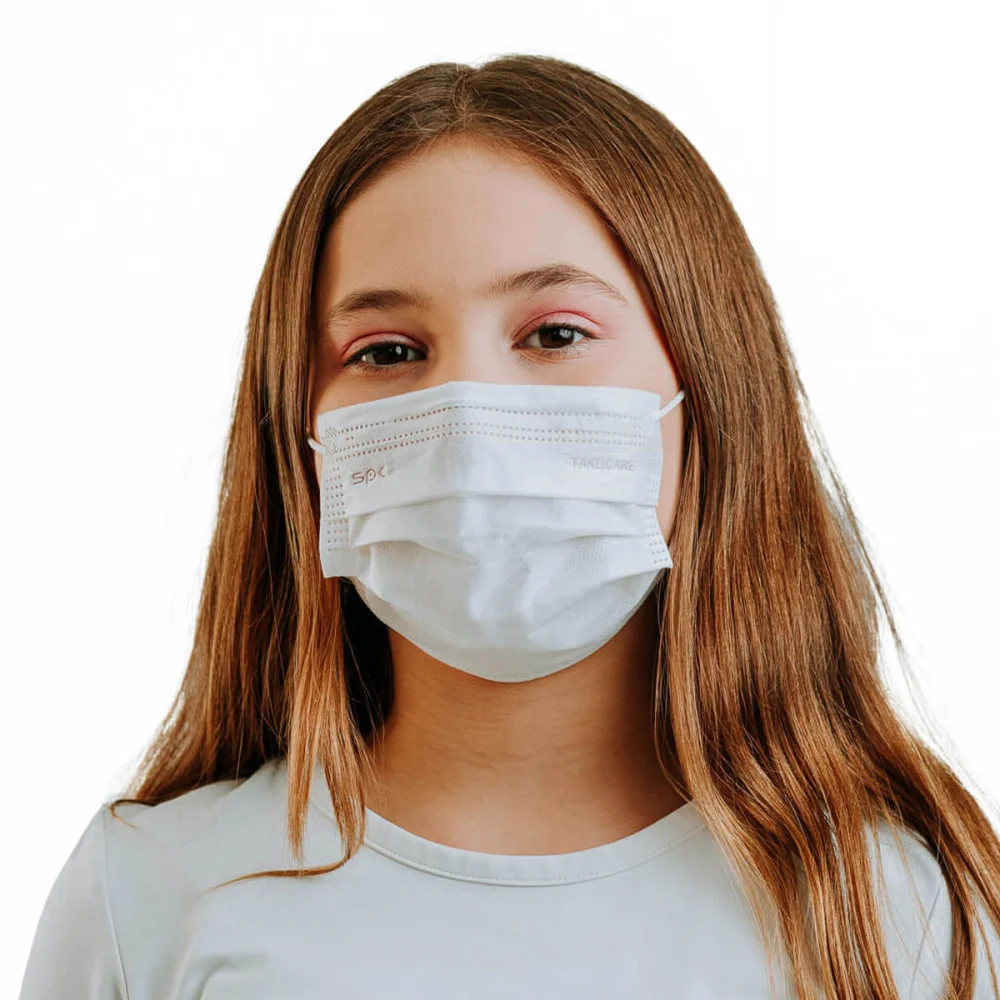 Máscaras Infantil Tripla Camada Descartável Branca 001109-I SPk 25 Unidades