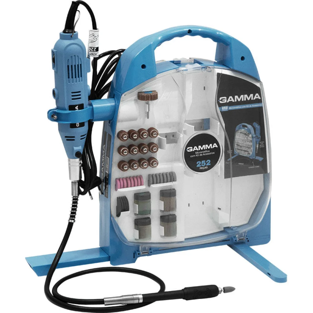 Microrretífica 130W com Kit de Acessórios 252 Peç G19502 Gamma
