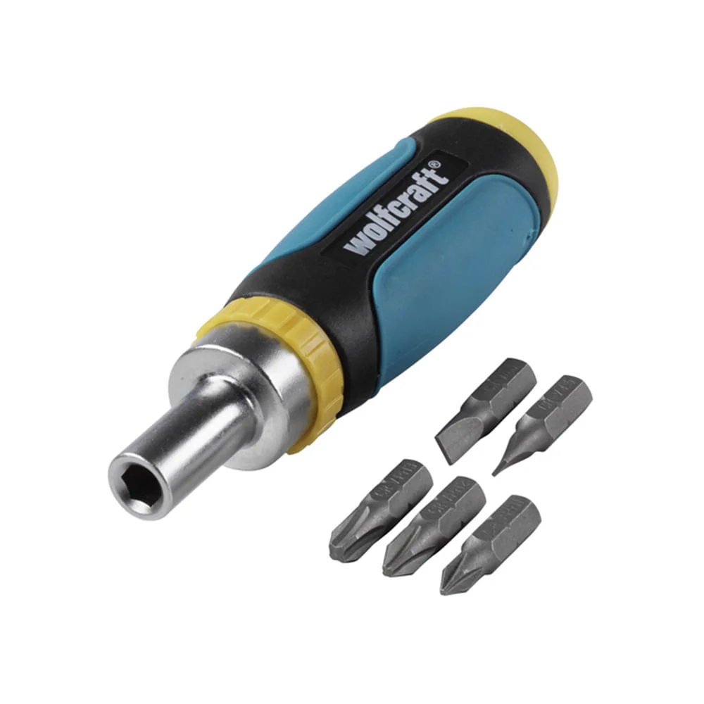 Mini Chave com Catraca e Bits 116mm 123700 Wolfcraft
