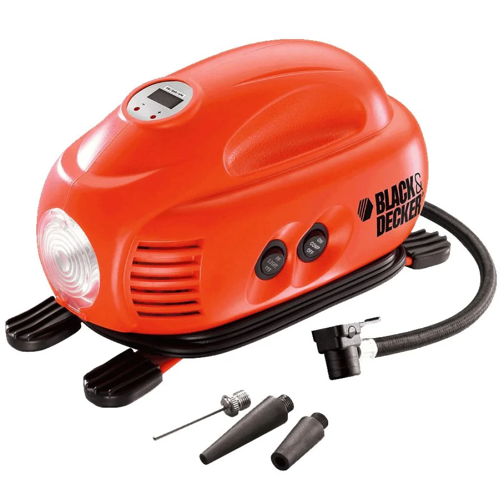 Mini Compressor de Ar Portátil Digital 12V ASI200-LA BlackDecker