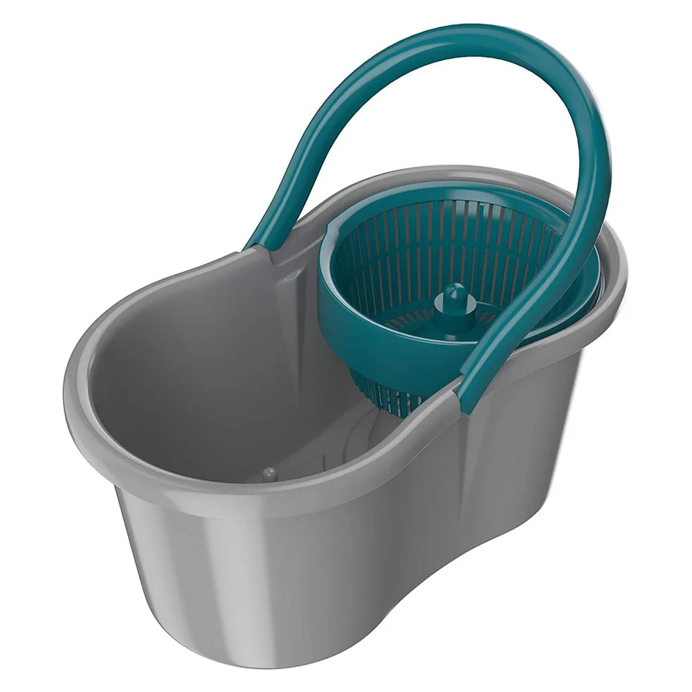 Mop Giratorio Flash Limp Fit 360 Spin Extensível 1,28m Microfibra 1Refil e Balde