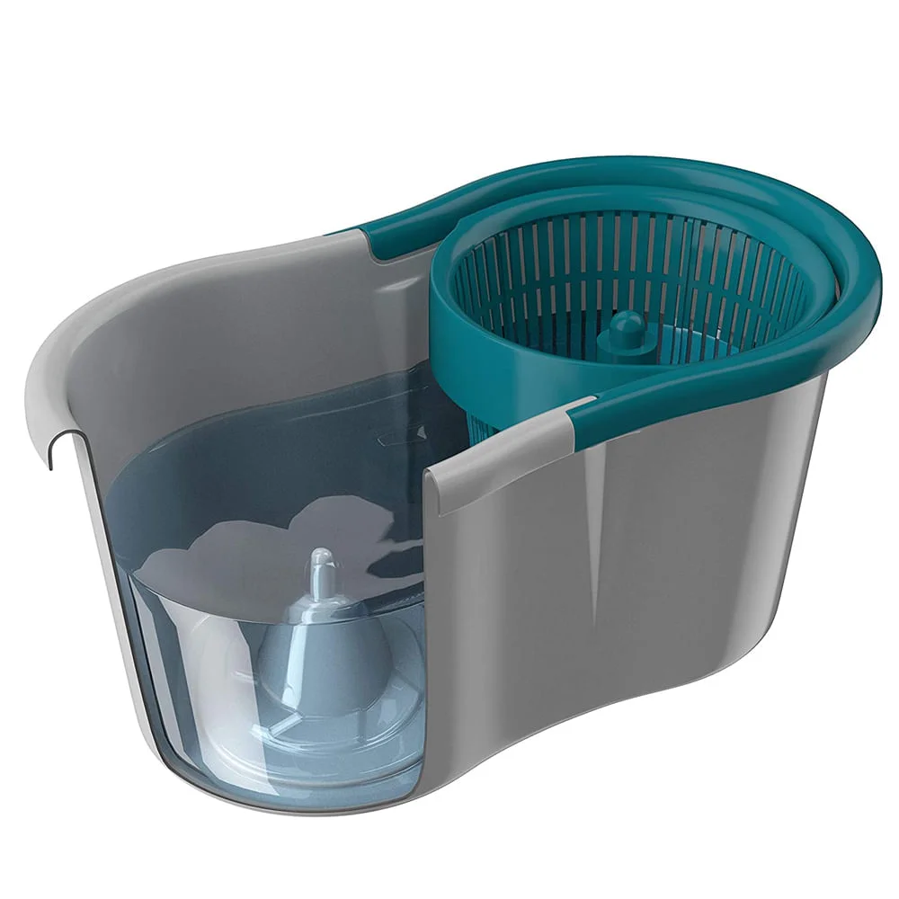 Mop Giratorio Flash Limp Fit 360 Spin Extensível 1,28m Microfibra 1Refil e Balde