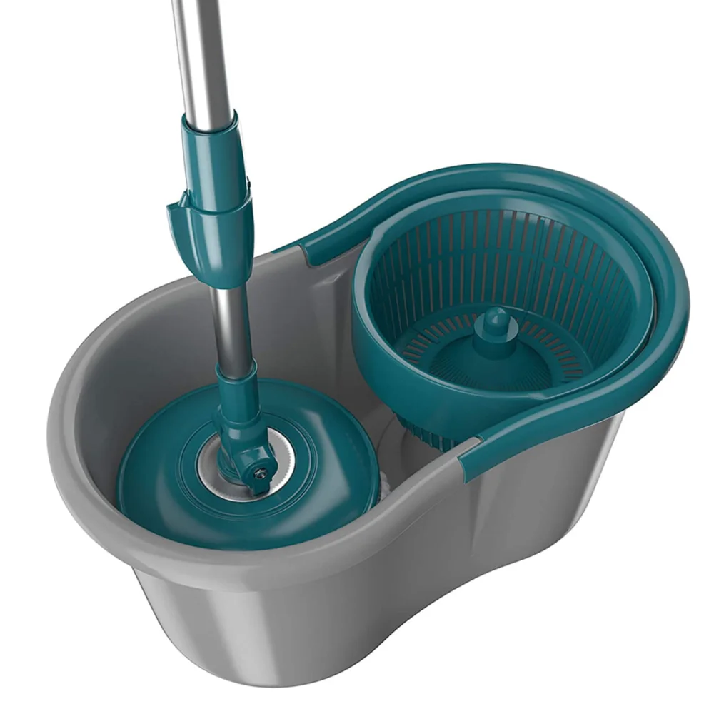 Mop Giratorio Flash Limp Fit 360 Spin Extensível 128m Microfibra Refil e Balde Outlet