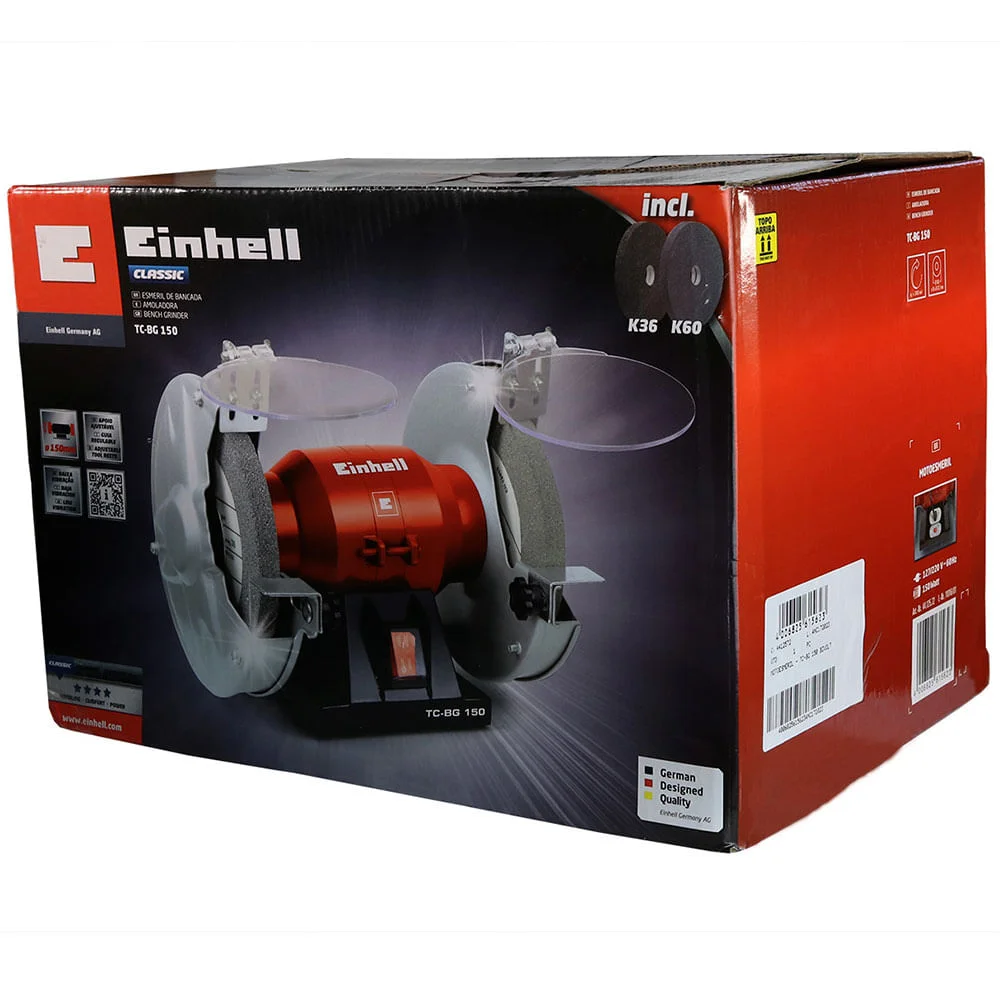 Moto Esmeril 2 Rebolos 6 Pol 150 Watts TC-BG 150 4412572 Einhell Bivolt