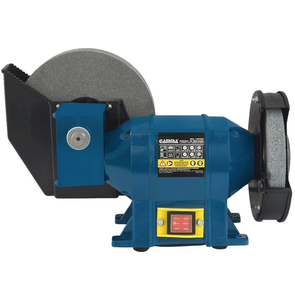 Moto Esmeril com Cubeta dágua 400 Watts 1686BR Gamma Ferramentas Bivolt